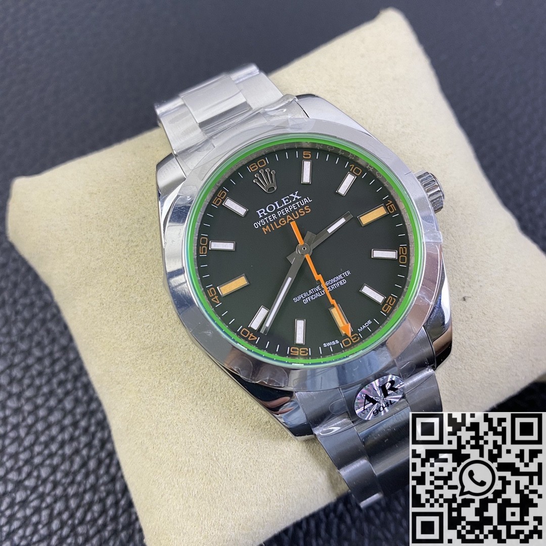 AR Factory Replica Rolex Milgauss M116400GV-0001 Black Dial