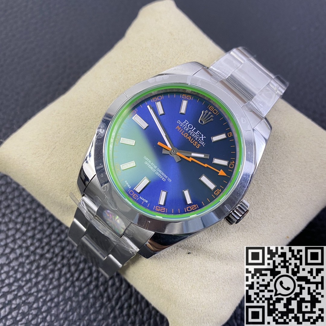 AR Factory Replica Rolex Milgauss M116400gv-0002 Blue Dial