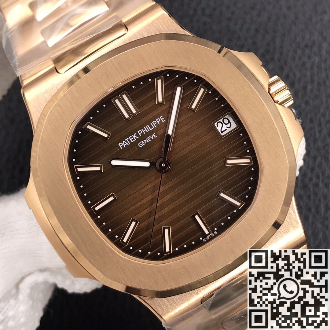 3K Factory Replica Patek Philippe Nautilus 5711/1R-001 Rose Gold