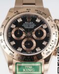 King Factory Replica Rolex Cosmograph Daytona M116505-0015 Black Dial Rose Gold