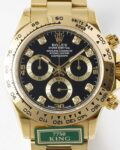 King Factory Replica Rolex Cosmograph Daytona M116508-0008 Gold Watch With Black Dial