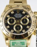 King Factory Replica Rolex Cosmograph Daytona M116508-0008 Gold Watch With Black Dial