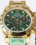 King Factory Replica Rolex Cosmograph Daytona M116508-0013 Gold Watch With Green Dial