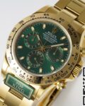 King Factory Replica Rolex Cosmograph Daytona M116508-0013 Gold Watch With Green Dial