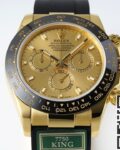 King Factory Replica Rolex Cosmograph Daytona M116518LN-0042 Golden Panda Dial