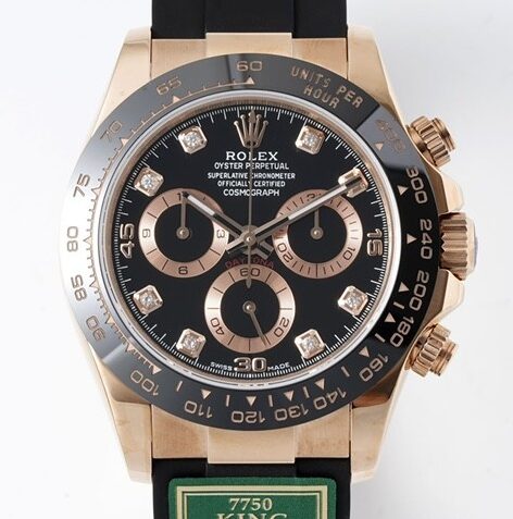 King Factory Replica Rolex Cosmograph Daytona M116515LN-0057 Rose Gold Dial