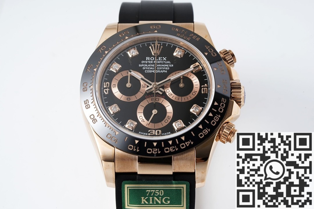 King Factory Replica Rolex Cosmograph Daytona M116515LN-0057 Rose Gold Dial