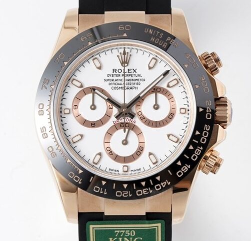 King Factory Replica Rolex Cosmograph Daytona M116515LN-0019 Rose Gold Dial