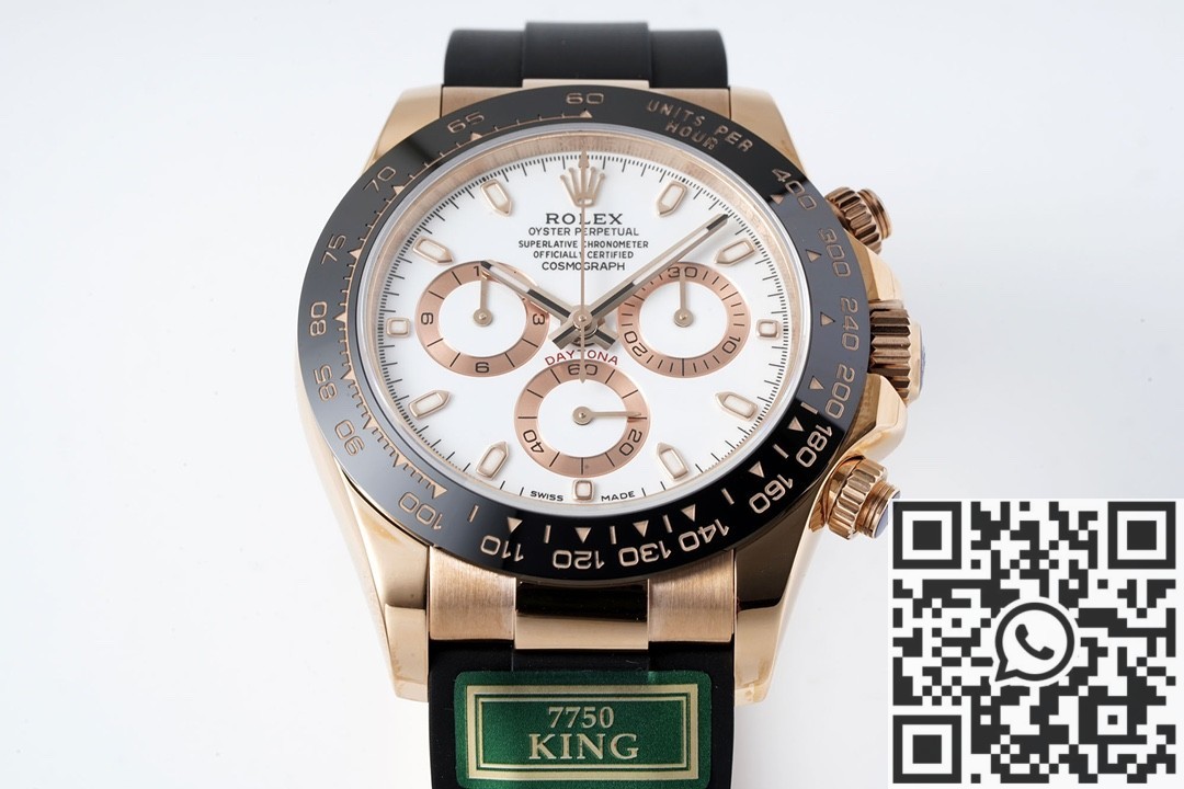 King Factory Replica Rolex Cosmograph Daytona M116515LN-0019 Rose Gold Dial