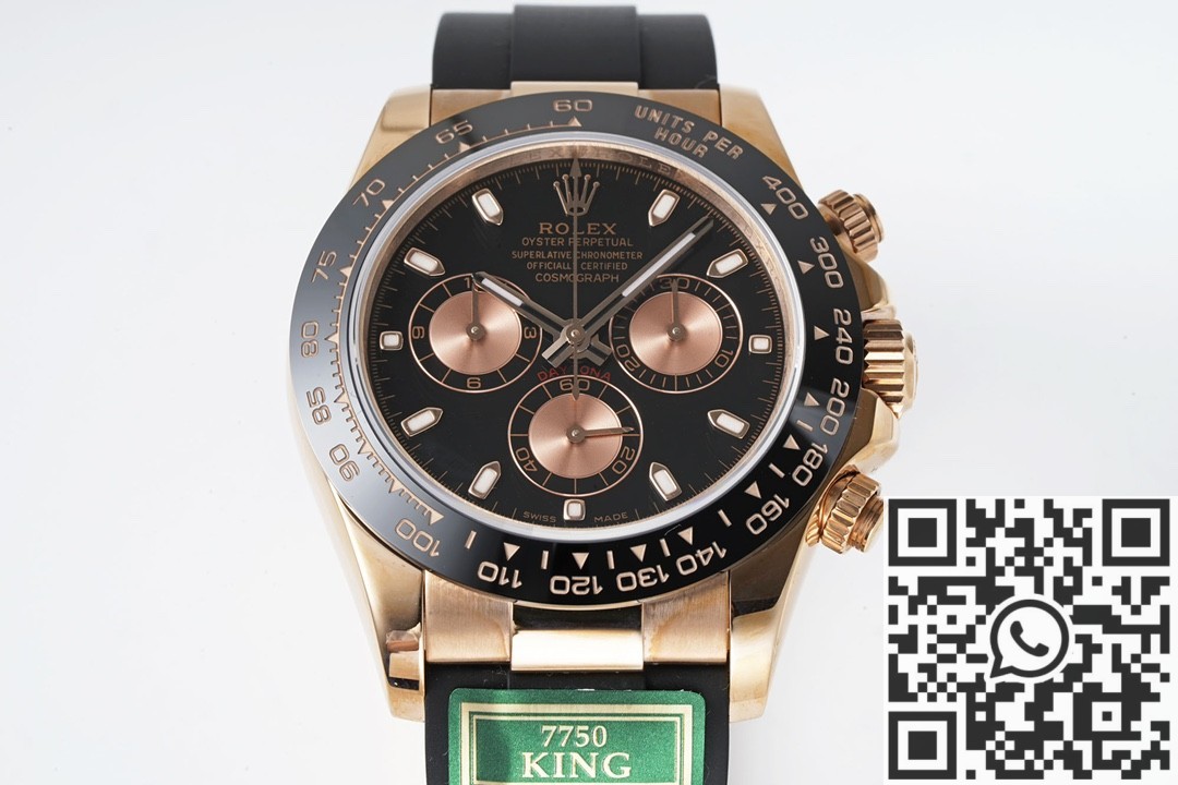 King Factory Replica Rolex Cosmograph Daytona M116515LN-0017 Rose Gold Dial