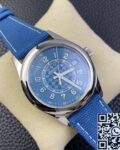 3K Factory Replica Patek Philippe Calatrava 6007A-001 Grey Blue Dial