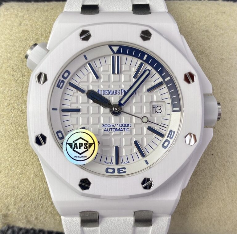 APS Factory Replica Audemars Piguet Royal Oak Offshore 15707CB.OO.A010CA.01 White Ceramics