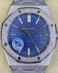 APS Factory Replica Audemars Piguet Royal Oak Frosted 15410BC.GG.1224BC.01 Blue Dial