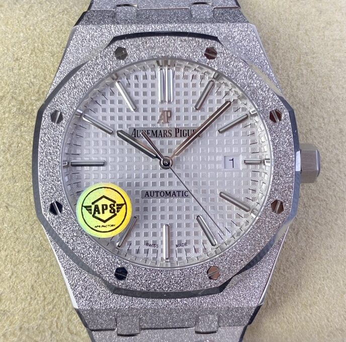 APS Factory Replica Audemars Piguet Royal Oak Frosted 15410 White Dial