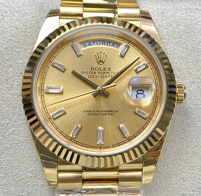 EW Factory Replica Rolex Day Date M228238-0005 Champagne Dial Series