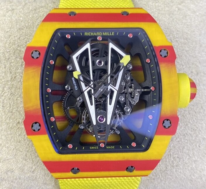 BBR Factory Replica Richard Mille RM27-03 Tourbillon Yellow Strap