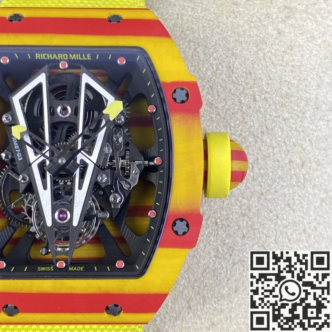 BBR Factory Replica Richard Mille RM27-03 Tourbillon Yellow Strap