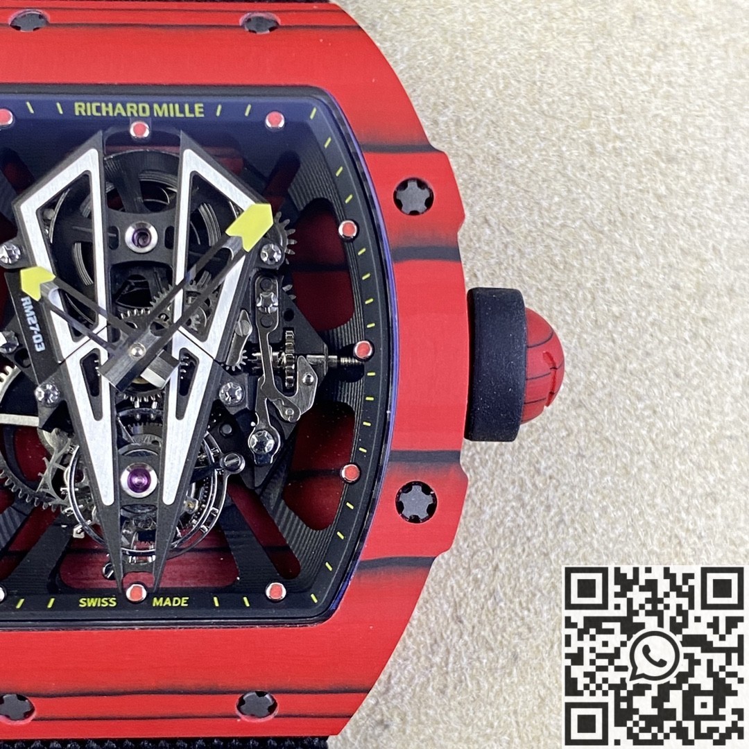 BBR Factory Replica Richard Mille RM27-03 Tourbillon Red Carbon Fiber