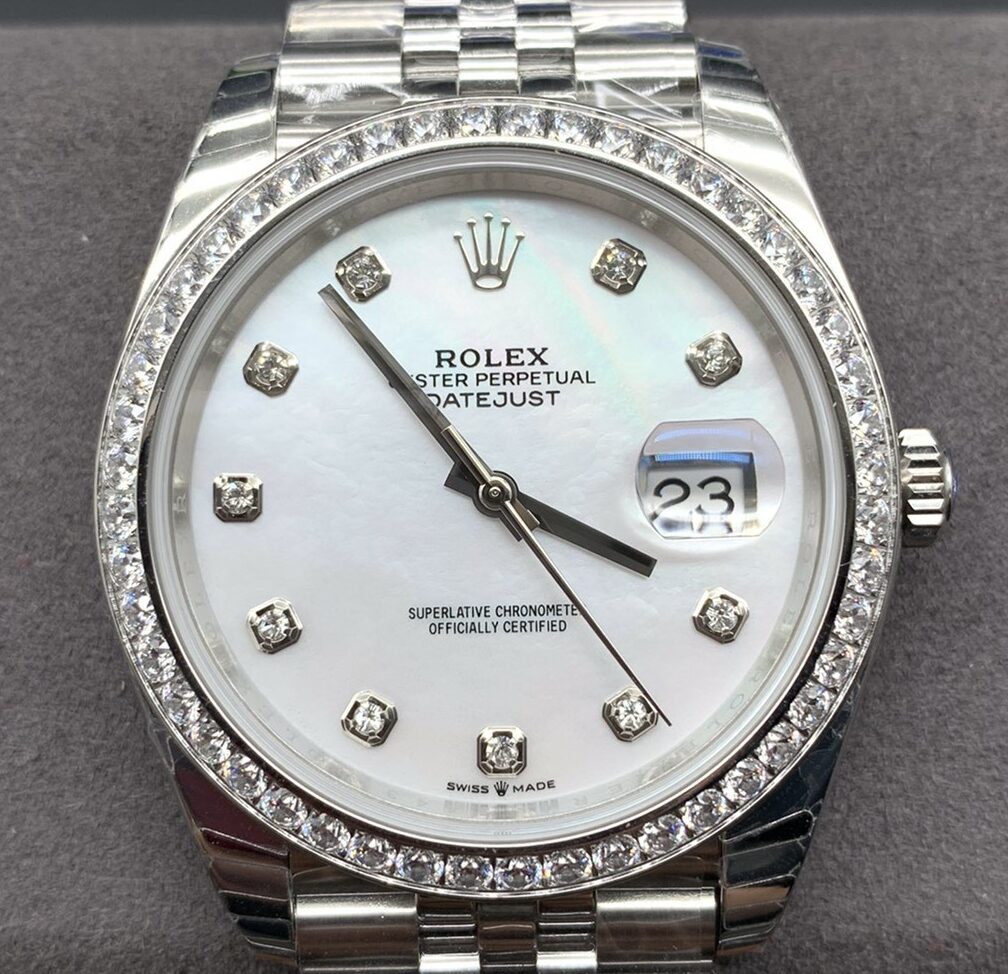 EW Factory Replica Rolex Datejust M126334-0020 Diamond Bezel