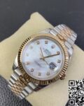 EW Factory Replica Rolex Datejust M126331-0014 White Mother-of-Pearl Diamonds