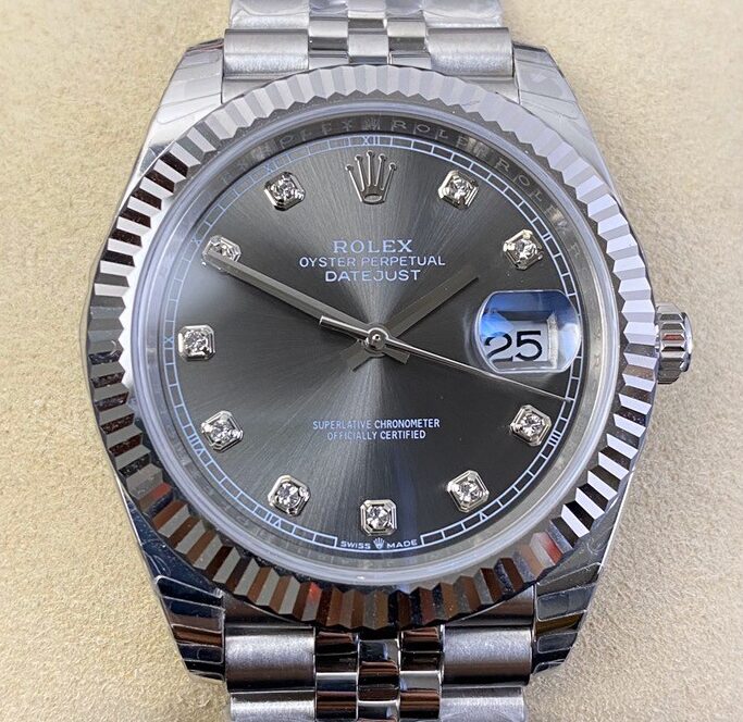 EW Factory Replica Rolex Datejust M126334-0006 Gray Dial