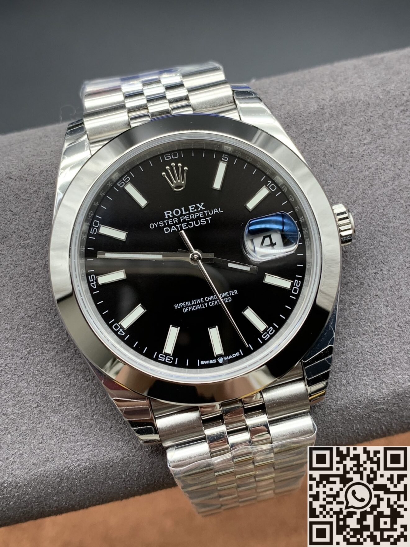 EW Factory Replica Rolex Datejust M126300-0012 Black Dial 41mm