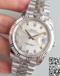 EW Factory Replica Rolex Datejust M126334 Silver Dial 41mm