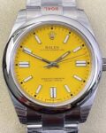 EW Factory Replica Rolex Oyster Perpetual M124300-0004 Yellow Dial