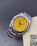 EW Factory Replica Rolex Oyster Perpetual M124300-0004 Yellow Dial