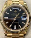 EW Factory Replica Rolex Day Date M228238-0004 Black Dial