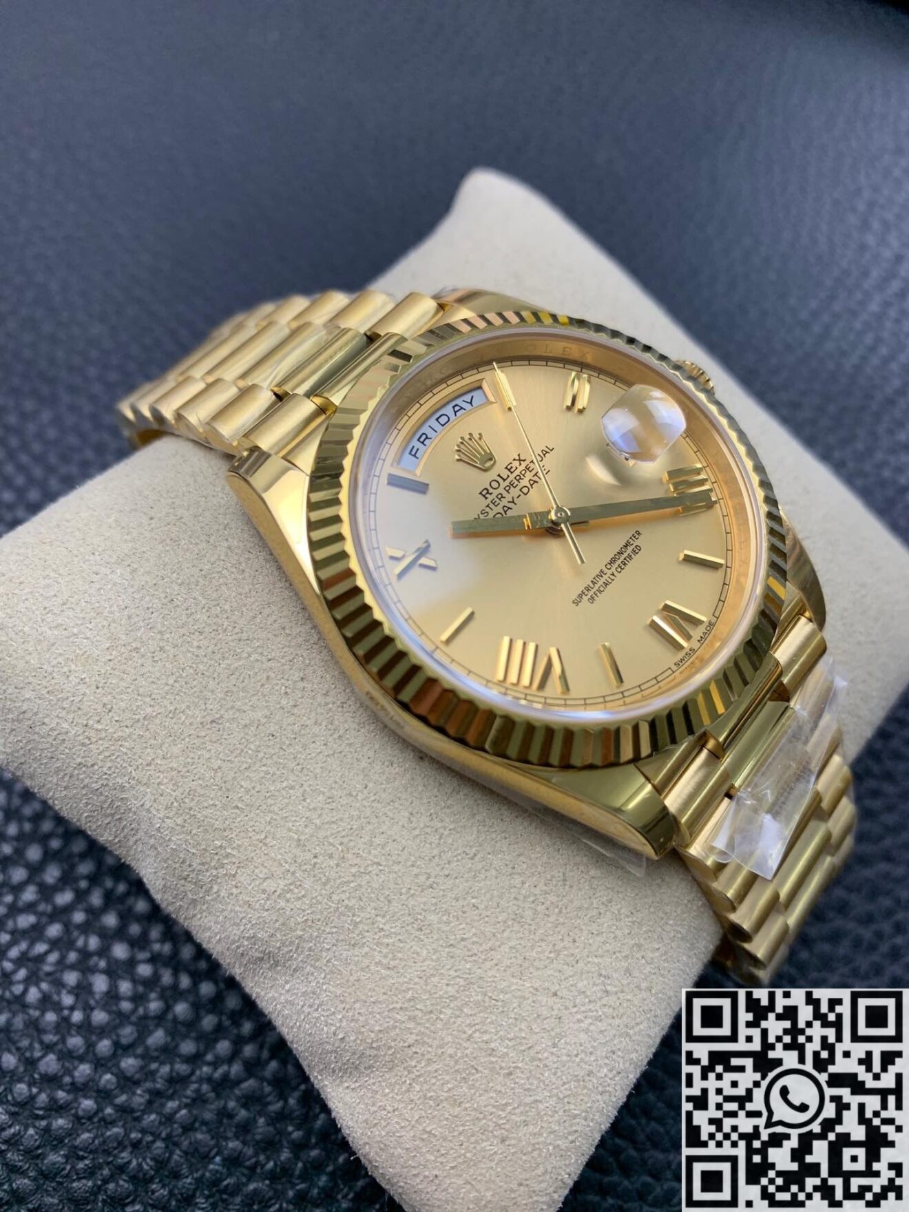 EW Factory Replica Rolex Day Date M228238-0006 Champagne Dial