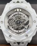 BBF Factory Replica Hublot Big Bang Sang Bleu 418.HX.2001.RX.MXM2 White Ceramics