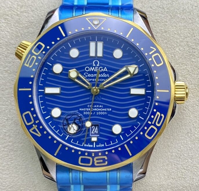 VS Factory Replica Omega Seamaster Diver 300M 210.20.42.20.03.001 Blue Dial Series