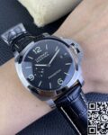 VS Factory Panerai Luminor Replica Watches PAM312 Black Leather Strap