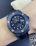 VS factory Custom Rolex Submariner Carbon Fiber Case Blue Replica Watches