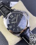 VS Factory Panerai Luminor Replica Watches PAM312 Black Leather Strap