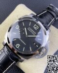 VS Factory Panerai Luminor Replica Watches PAM312 Black Leather Strap