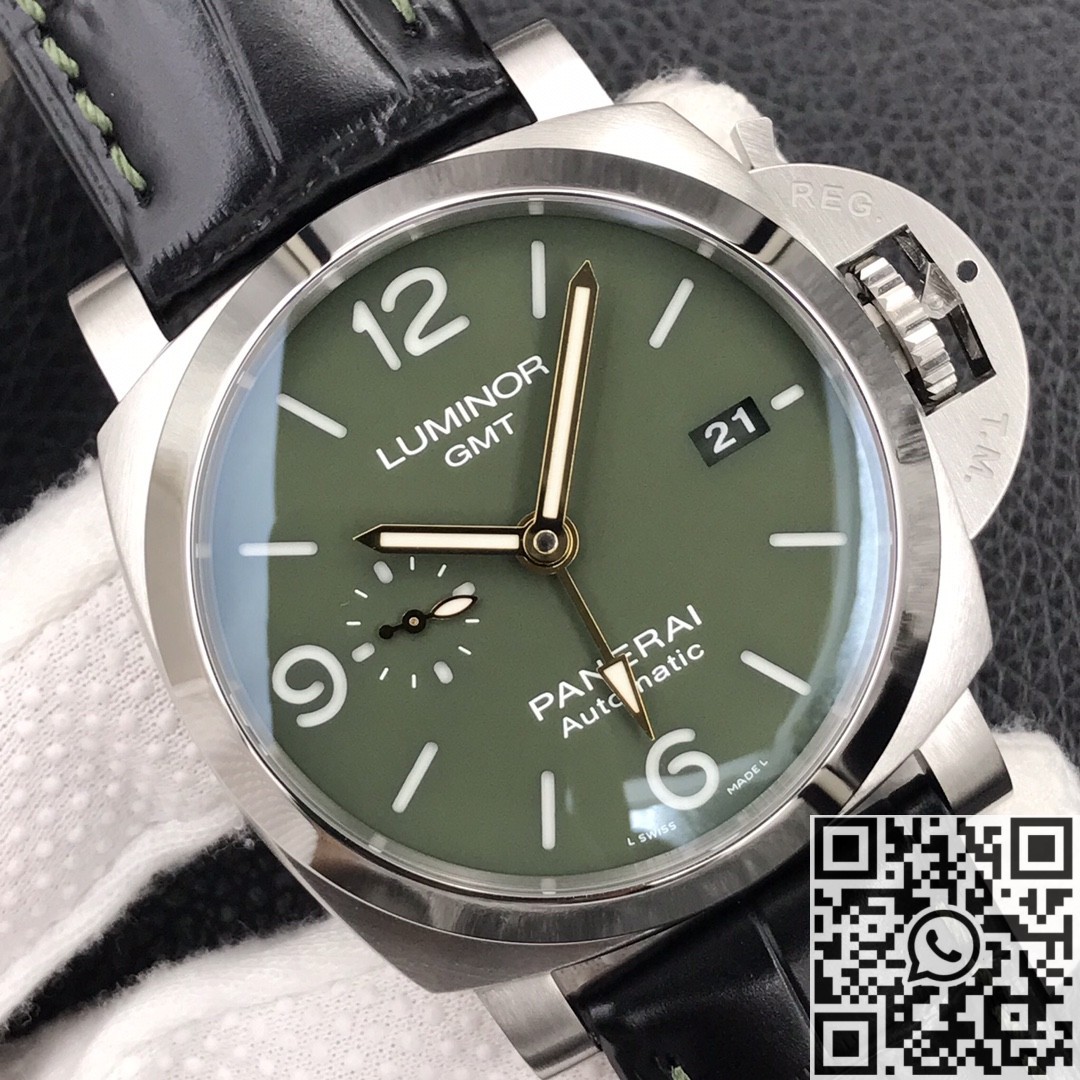 VS Factory Replica Watches Panerai Luminor GMT PAM1056 Green Dial