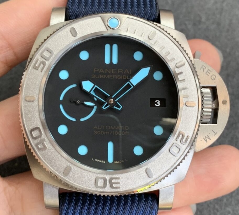 VS Factory Panerai Submersible Replica Watches PAM00985 Matte Eco-Titanium™ 47MM