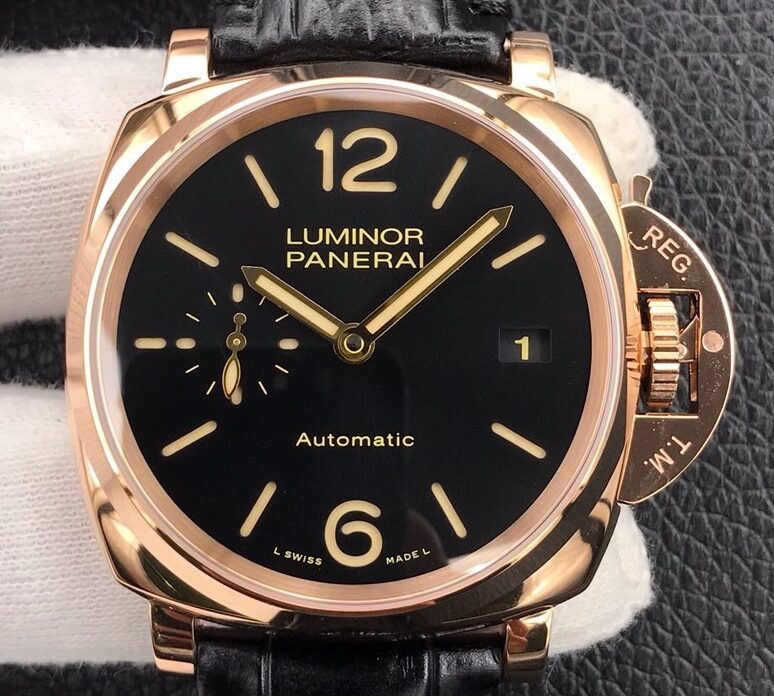 VS Factory Replica Panerai Luminor Due PAM00908 5NPt Red Gold 42MM