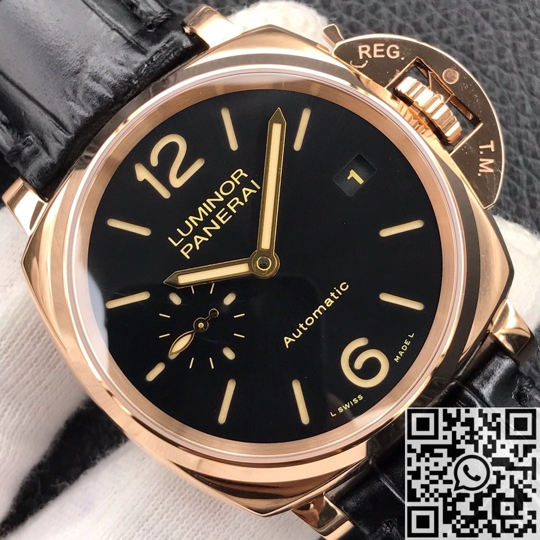 VS Factory Replica Panerai Luminor Due PAM00908 5NPt Red Gold 42MM