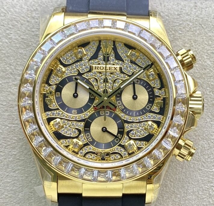 JH Factory Replica Rolex Daytona 116588 TBR Gold With Diamonds