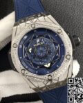 WWF Factory Hublot Big Bang Replica Watches Blue Dial Diamond Set