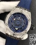 WWF Factory Hublot Big Bang Replica Watches Blue Dial Diamond Set