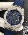 WWF Factory Hublot Big Bang Replica Watches Full Diamond Blue Dial