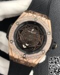 WWF Factory Hublot Big Bang Replica Watches Gold Case Diamonds