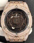 WWF Factory Replica Hublot Big Bang Gold Full Diamond Case