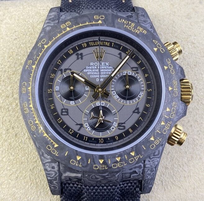 DIW Custom Rolex Daytona Carbon Fiber Case Avia Grey