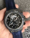 JH Custom Rolex Daytona Carbon Fiber Case Panda Dial