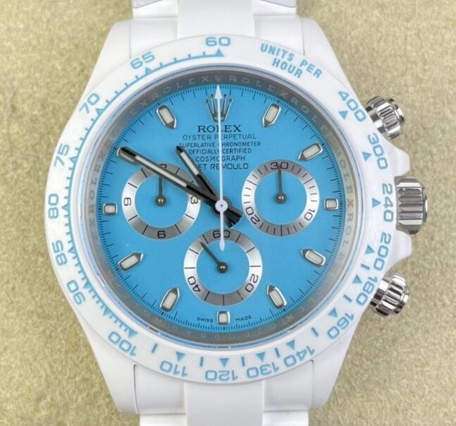 AET Custom Rolex Daytona White Ceramics Tiffany Blue